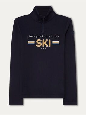 We Norwegians Bibi Zip Up Navy Blue  Base Layer NEW NWT